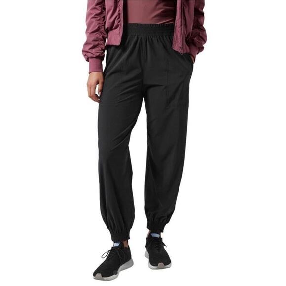 Athleta Savannah Joggers‎ Black Pull On High Rise Pants 798621 Women’s Size 20 - Picture 1 of 12